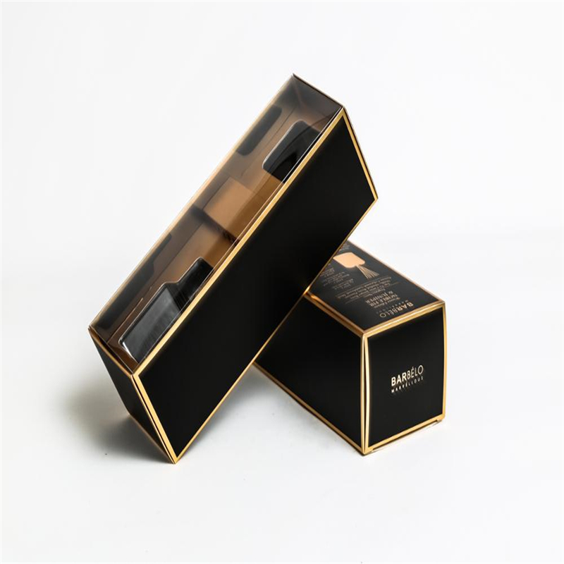 Boîte d'emballage de bouteille cosmétique personnalisée de luxe noire de cadeau d'OEM