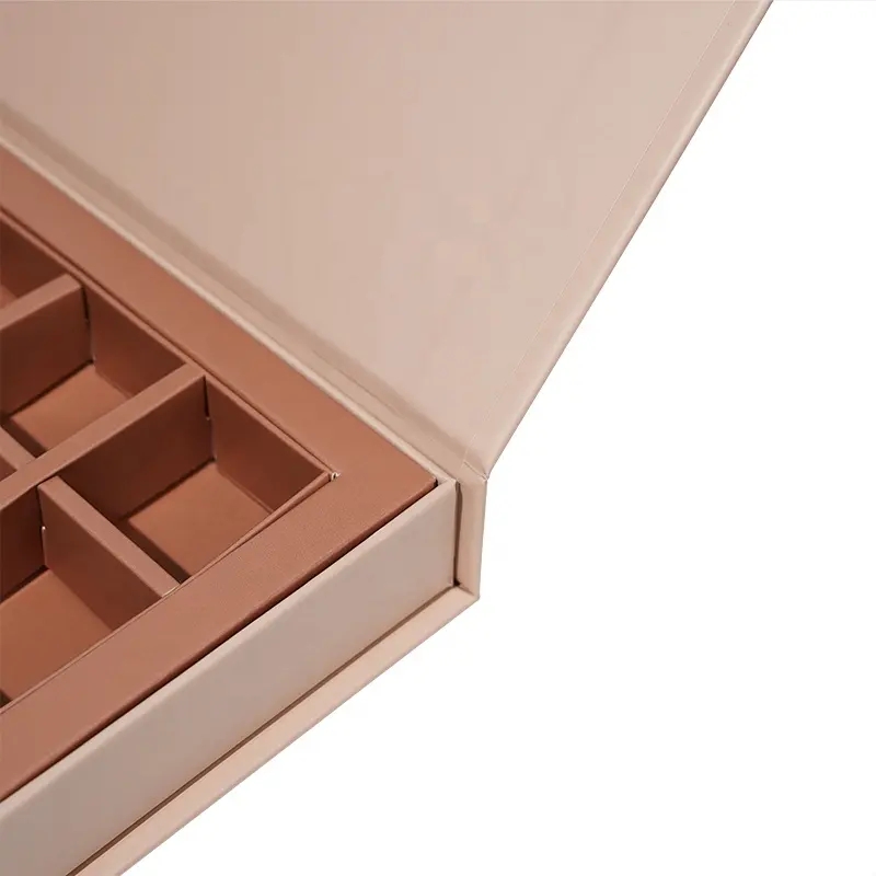 Emballage de boîte de chocolat vide en forme de livre de luxe imprimé