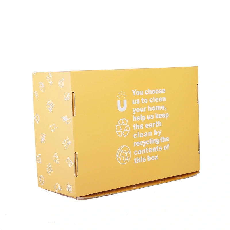 Boîte-cadeau en papier carton ondulé brun imprimé de luxe Boîte d'expédition Kraft